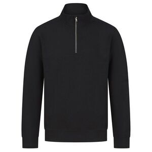 Henbury Unisex Adult Sustainable Quarter Zip Sweatshirt / Black